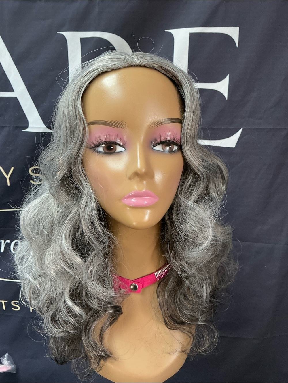 Gray Wavy Lace Front Wig - Stylish Silver-Gray Women's Hair